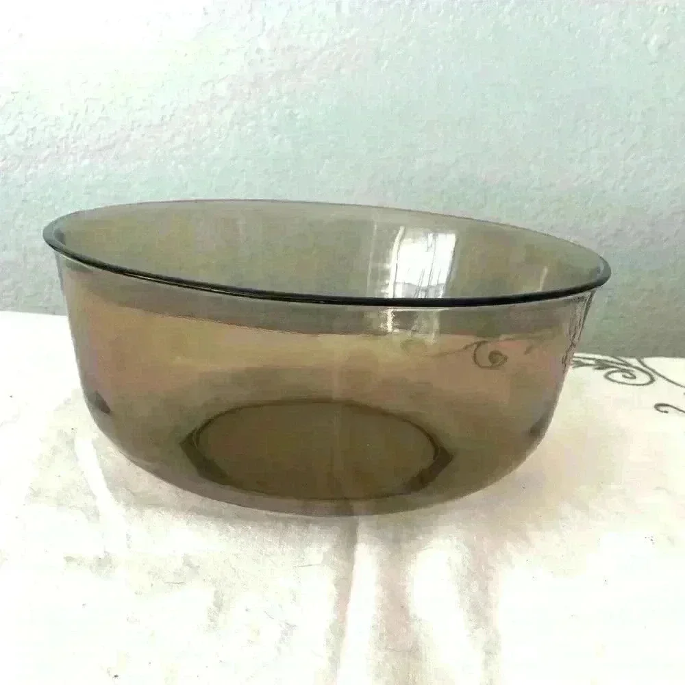 VTG arcoroc made in france large smoked bowl
